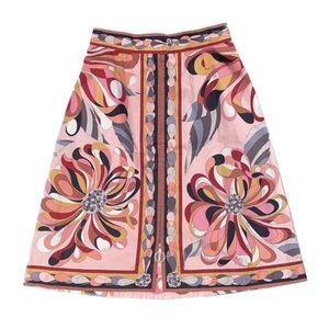 Vintage 1960’s Emilio Pucci Printed Midi Skirt, xs fit